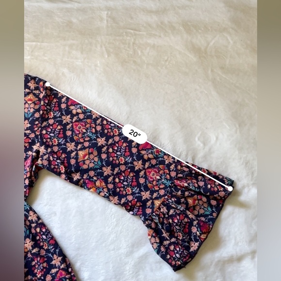 Boemo Anthropologie Floral Tiered Maxi Dress LP Long Sleeve V-Neck - Picture 11 of 16